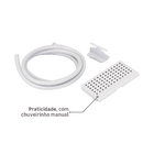 Chuveiro Elétrico Eletrônico 220V 7700w Branco Quadrado Falls Hydra