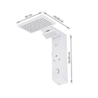 Chuveiro Elétrico Eletrônico 220V 7700w Branco Quadrado Falls Hydra