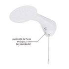 Chuveiro Elétrico Eletrônico 220V 7700w Branco Redondo com Pressurizador Optima Hydra