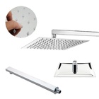 Chuveiro Inox Quadrado Slim Suporte Ducha Cromada Banho