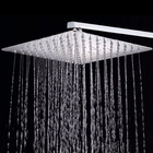 Chuveiro Inox Quadrado Slim Suporte Ducha Cromada Banho