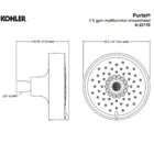 Chuveiro Kolher Purist Multi Função Preto Sem Tubo 22170br-bl