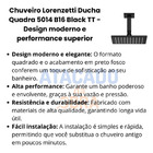 Chuveiro Lorenzetti 5014 B16 Lorenquadra De Teto Preto
