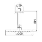 Chuveiro Lorenzetti 5014 B16 Lorenquadra De Teto Preto