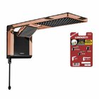 Chuveiro Lorenzetti Acqua Duo Ultra Eletrônico Preto/rose Gol