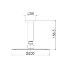 Chuveiro Lorenzetti Lorenslim Square 5013 C16 De Teto Cromada