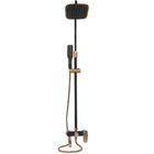 Chuveiro Luxo Aço Inox Monocomando Dourado Banheiro Agua Quen