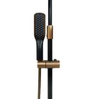 Chuveiro Luxo Aço Inox Monocomando Dourado Banheiro Agua Quen