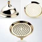 Chuveiro Luxo Retrô Monocomando Dourado Brilhante