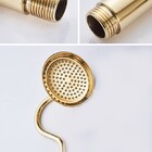 Chuveiro Luxo Retrô Monocomando Dourado Brilhante