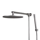 Chuveiro Parede Com Desviador Atenas Grafite Escovado Fani