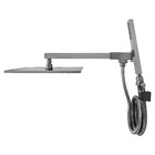 Chuveiro Parede Com Desviador Metal Eros Grafite Escova Fani