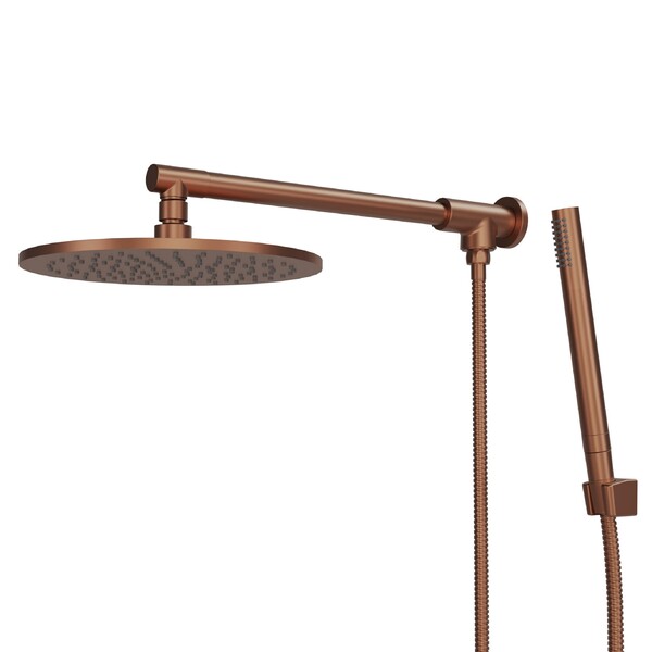 Chuveiro Parede Com Desviador Metal Safira Rose Gold Fani