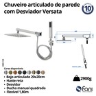 Chuveiro Parede Com Desviador Metal Versata Gold Fani