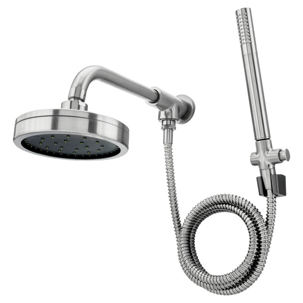 Chuveiro Parede Com Desviador Mix Grafite Escovado Fani