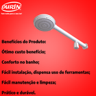 Chuveiro Piscina Frio Completo 4 Com Registro Durin Branco