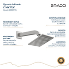 Chuveiro Quadrado 15x15 Aço Escovado