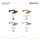 Chuveiro Quadrado 15x15 Dourado Escovado