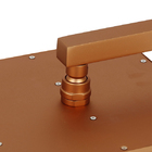 Chuveiro Quadrado 25x25 Com Braço Parede Bronze Fosco