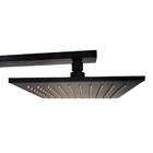 Chuveiro Quadrado Preto Fosco Lexxa Lx41b De Parede 20x20cm