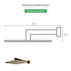 Chuveiro Quadrado Rose Gold Rcq 04