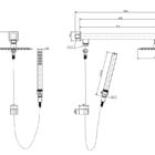 Chuveiro Slim De Parede Com Desviador Preto Fosco 20x20cm