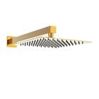Chuveiro Slim De Parede Quadrado Dourado Gold 20x20cm
