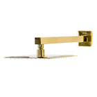 Chuveiro Slim De Parede Quadrado Dourado Gold 20x20cm