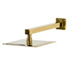 Chuveiro Slim De Parede Quadrado Dourado Gold 20x20cm