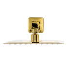 Chuveiro Slim De Parede Quadrado Dourado Gold 20x20cm