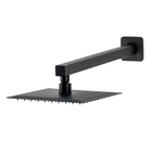 Chuveiro Slim De Parede Quadrado Preto Fosco 20x20cm