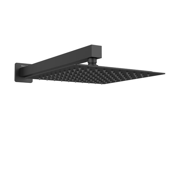 Chuveiro Slim De Parede Quadrado Preto Fosco 20x20cm