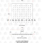 Chuveiro Teto Inox 304 Slim 30 Cm + Braço 25 Cm Mundaú - Preto