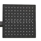 Chuveiro Teto Inox 304 Slim 30 Cm + Braço 25 Cm Mundaú - Preto