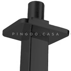 Chuveiro Teto Inox 304 Slim 30 Cm + Braço 25 Cm Mundaú - Preto