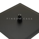 Chuveiro Teto Inox 304 Slim 30 Cm + Braço 25 Cm Mundaú - Preto