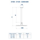 Chuveiro Teto Metal Atenas Tubo 30 Cm Preto Fosco Fani