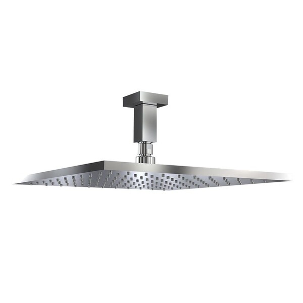 Chuveiro Teto Metal Eros Tubo 10 Cm Cromado Fani