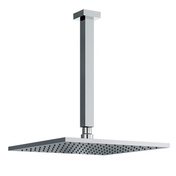 Chuveiro Teto Metal Eros Tubo 30 Cm Cromado Fani