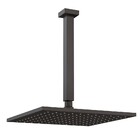 Chuveiro Teto Metal Eros Tubo 30 Cm Preto Fosco Fani