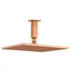 Chuveiro Teto Metal Platina Tubo 10 Cm Rose Gold Fani