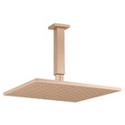 Chuveiro Teto Metal Platina Tubo 20 Cm Champanhe Fani