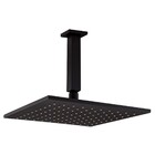 Chuveiro Teto Metal Platina Tubo 20 Cm Preto Fosco Fani