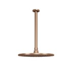 Chuveiro Teto Metal Safira Tubo 30 Cm Champanhe Fani