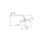 Chuveiro Viscaya Quadrado 20cm Cromado Fabrimar
