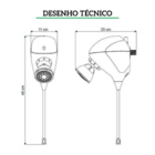 Chuveiro Zagonel Move Eletrônico Branco