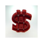 Cifrão Decorativo Para Parede De Cerâmica Luzes Led Vermelho