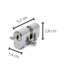 Cilindro 2 Monobloco - Haga - 50mm - 0820b