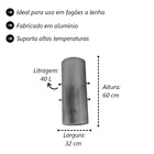 Cilindro Alumínio Para Fogão A Lenha 3/4 Chapa 18 60x32cm