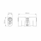 Cilindro Miolo Oval Monobloco Fechadura Lafonte 60mm 3f